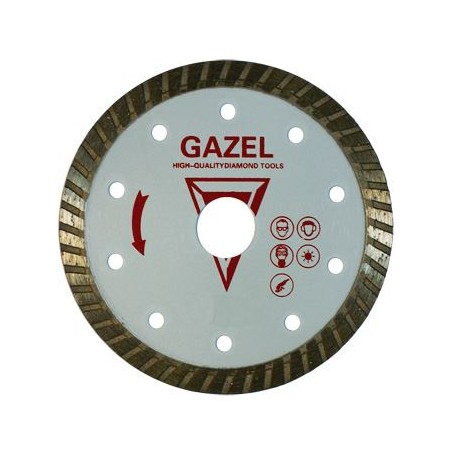 Диск алмазный 73439 Отрезной алмазный круг (GAZEL Turbo 230x2.6x8x22.2 строит. материалы 2) сухая MASTER сплит